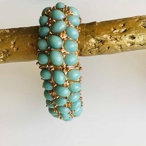 Natural Turquoise Cabochon Stone Bracelet
